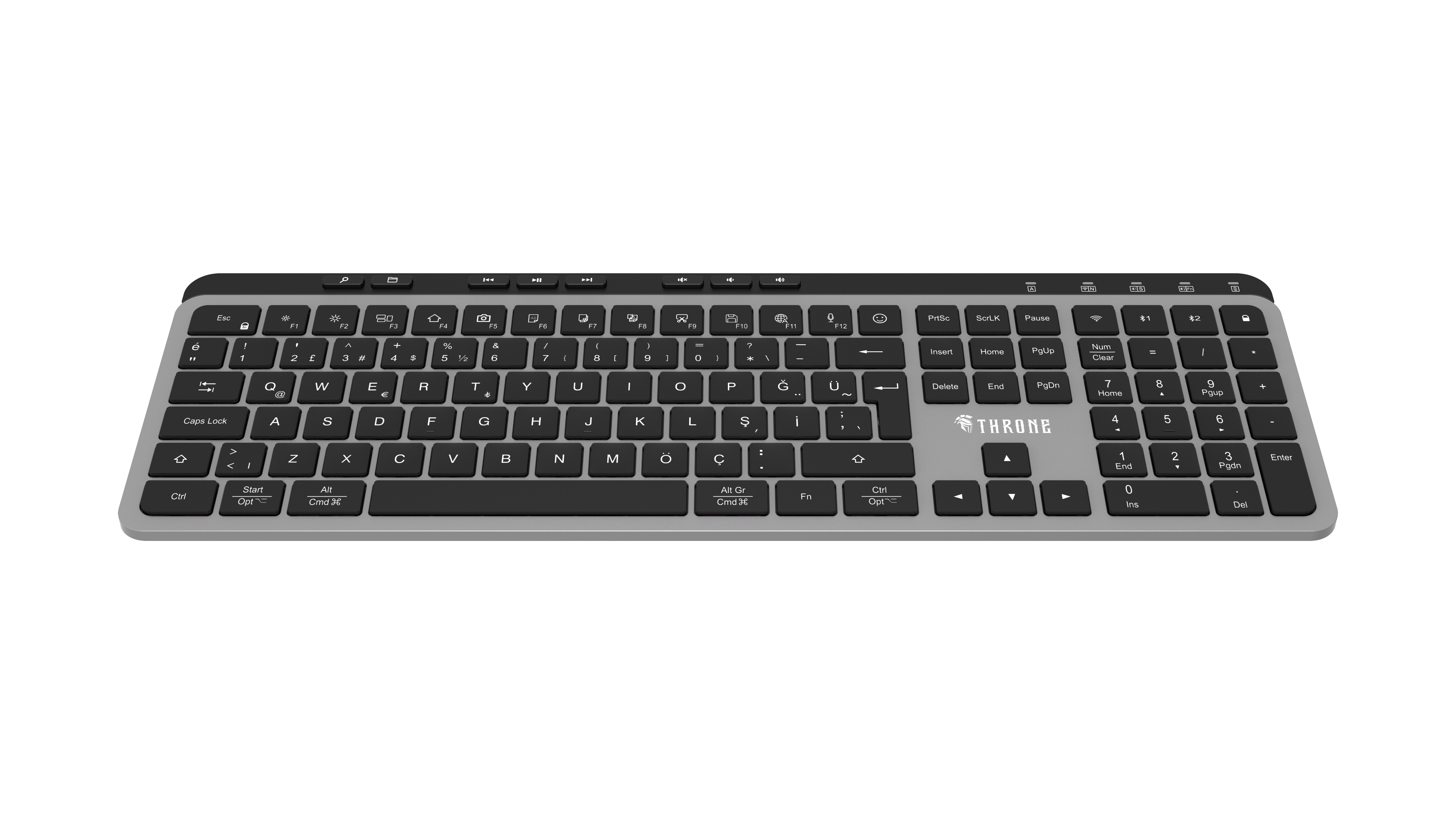 Elite K1 Sessiz Switch 110+8 Multimedya Tuşlu Windows & Macos Uyumlu Premium Alüminyum-Metal Kablosuz Ofis Klavyesi