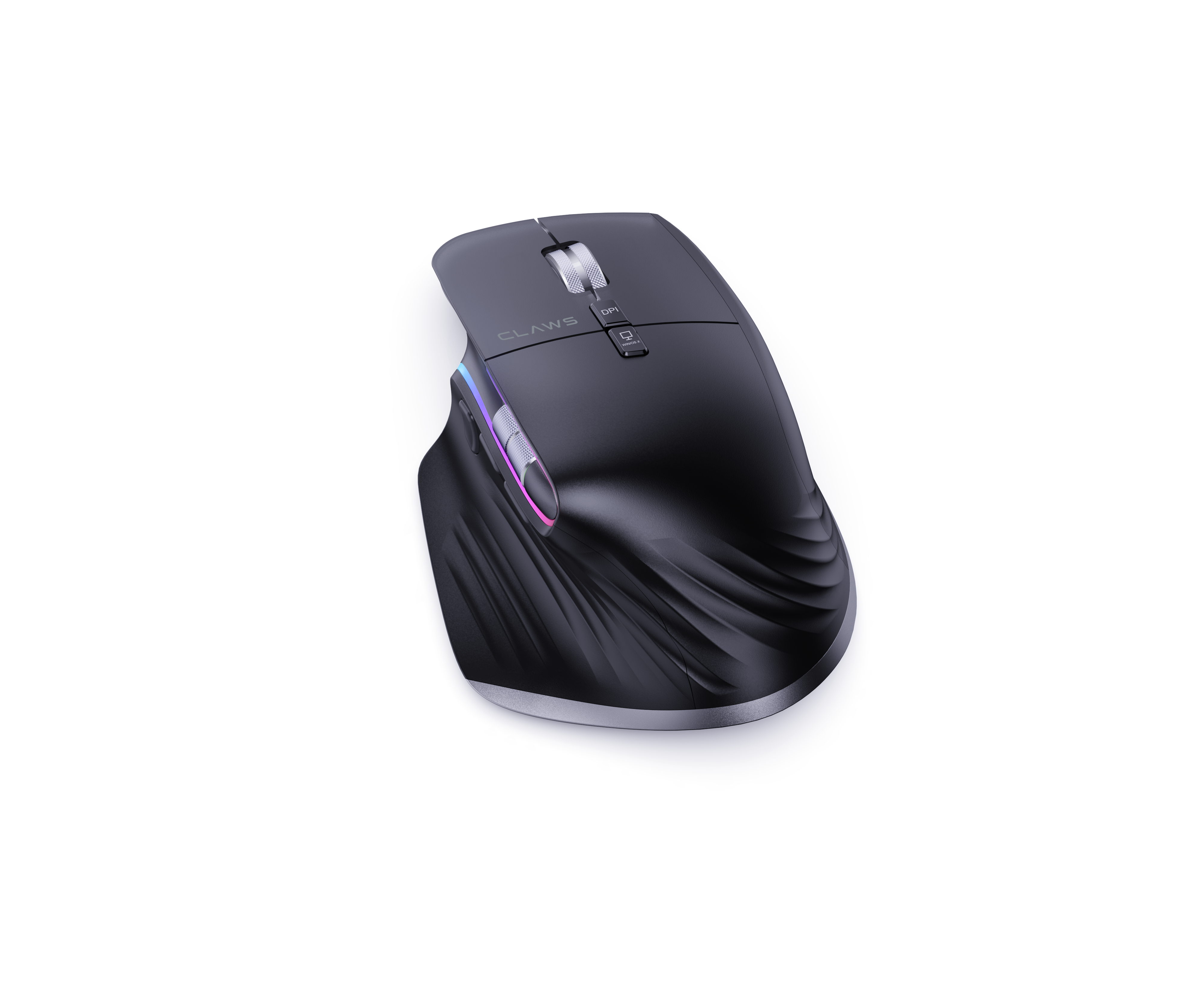 Genius Pro Kablosuz Mouse - 9 Tuşlu, Çift Yönlü Çift Scroll Tekerlekli, Masaüstü (Frontdesk) Kısayol Butonlu, Tri-Mode (2.4GHz + Çift BT), 3200 DPI RGB Şarj Edilebilir Ofis Mouse