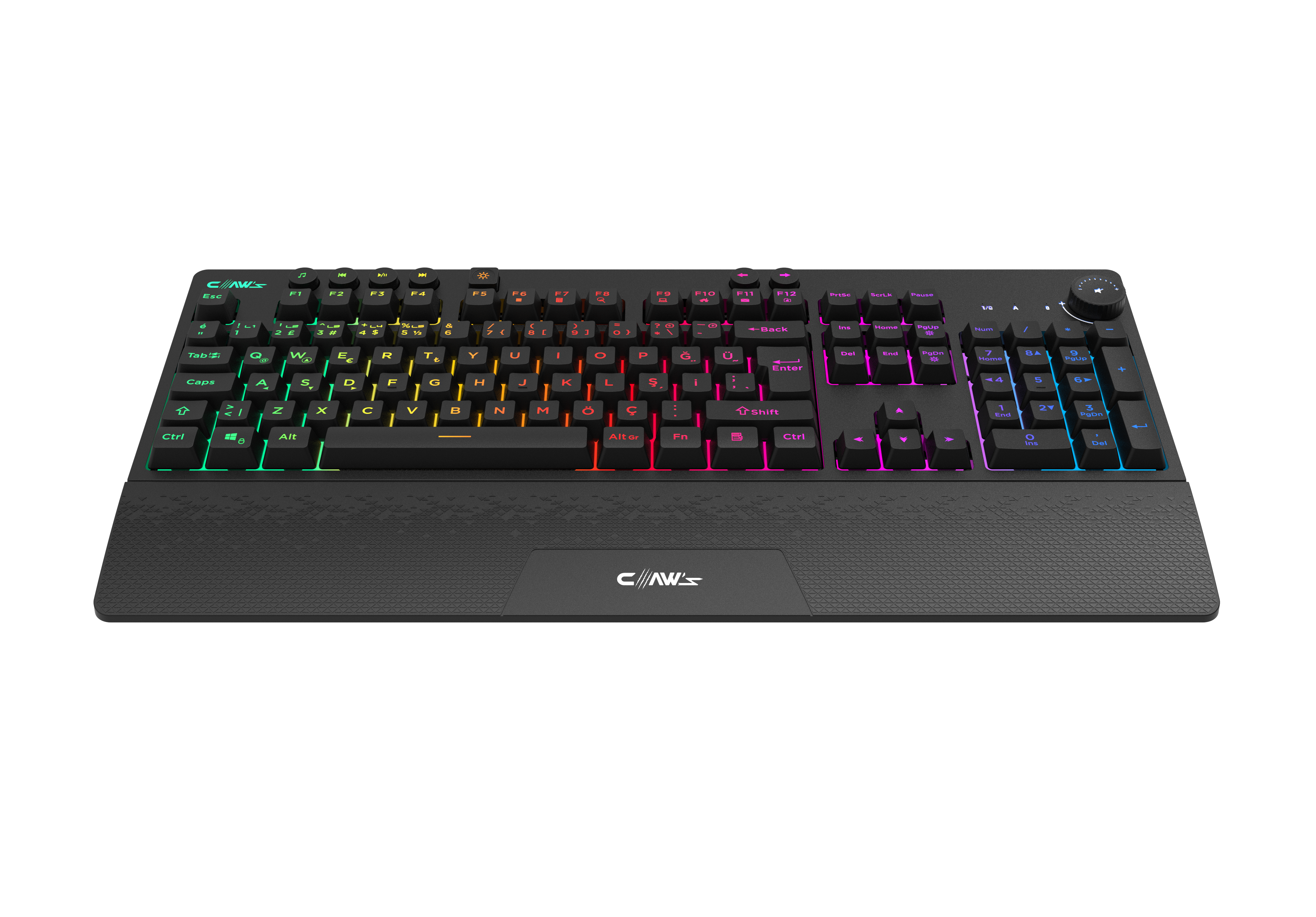 Havoc Kablosuz - Chromatic Rgb - Bilek Destekli - Multimedya & Ses Kontrol Tuşlu Membran Oyuncu Klavyesi
