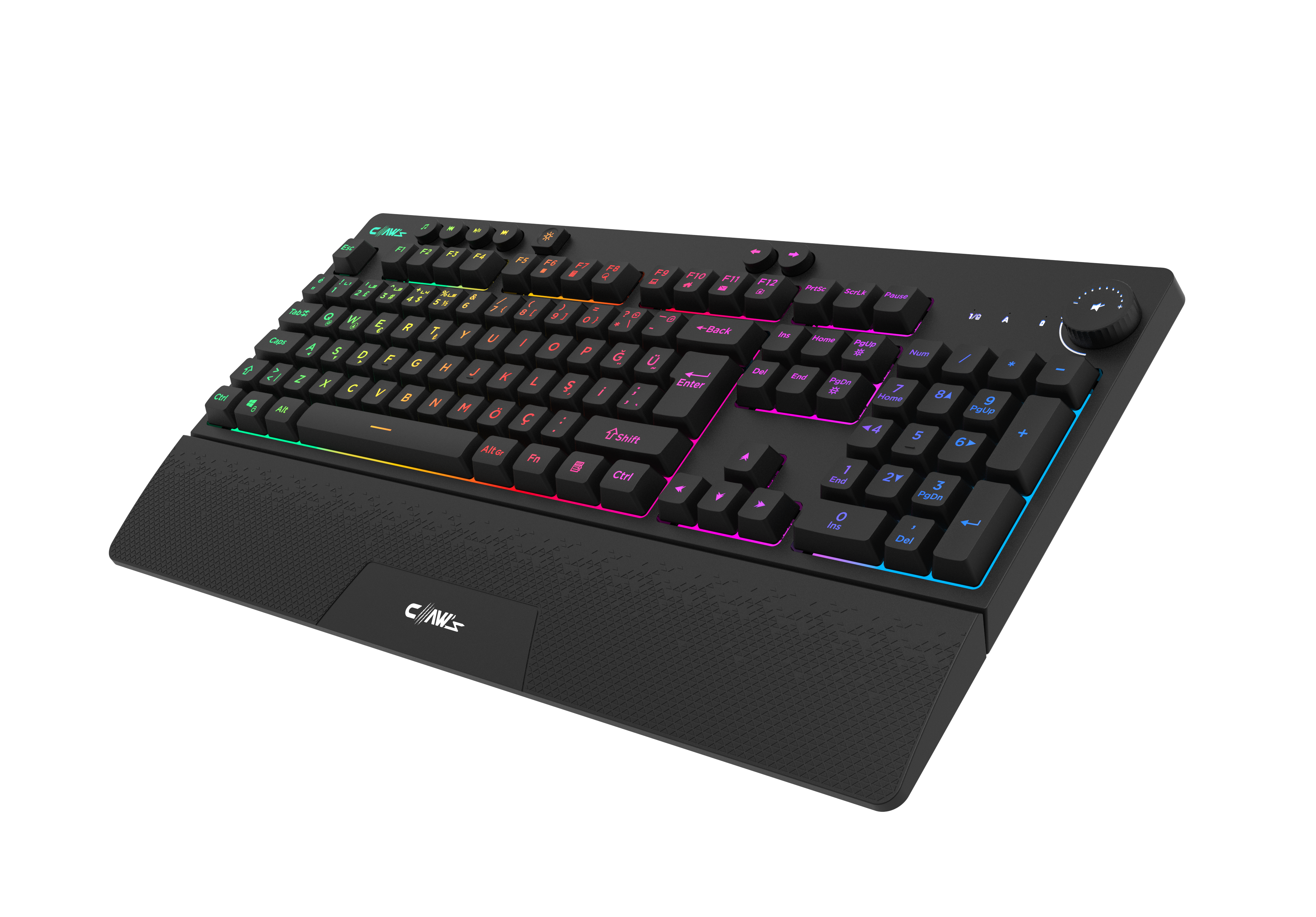 Havoc Kablosuz - Chromatic Rgb - Bilek Destekli - Multimedya & Ses Kontrol Tuşlu Membran Oyuncu Klavyesi