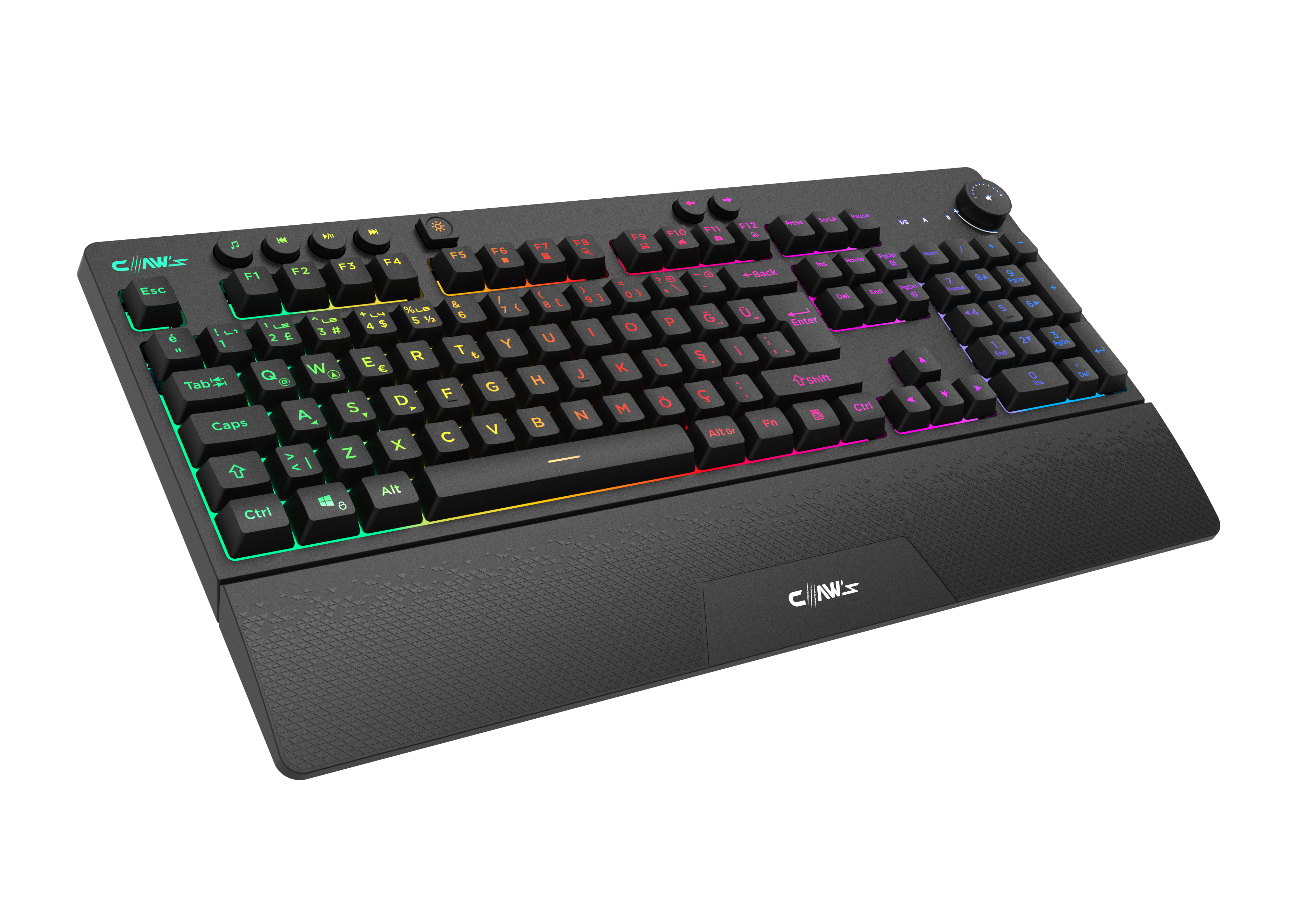 Havoc Kablosuz - Chromatic Rgb - Bilek Destekli - Multimedya & Ses Kontrol Tuşlu Membran Oyuncu Klavyesi
