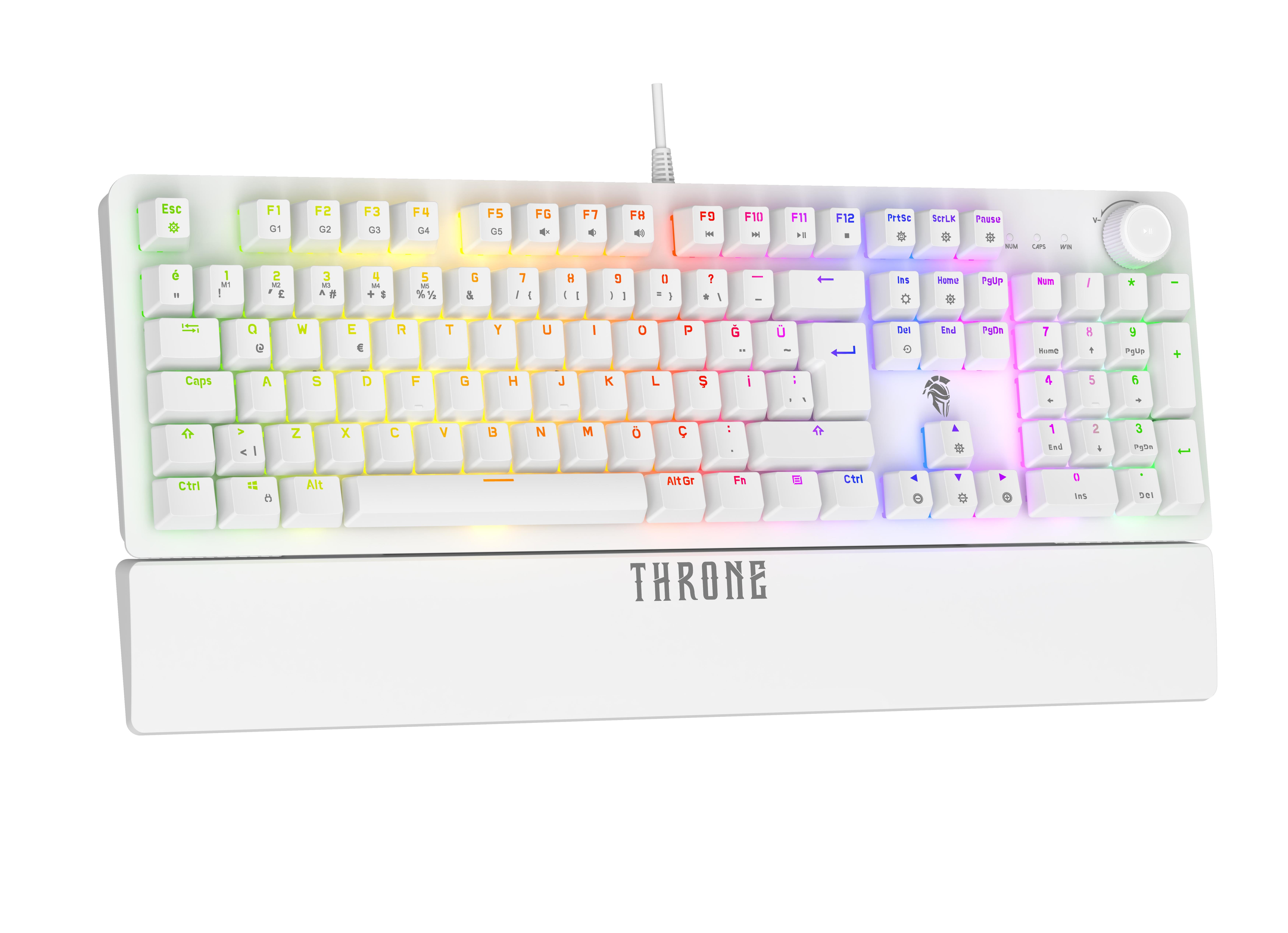 Lumina K1 Argb Red Switch - Makro Yazılım - Bilek Desteği - Full Anti-Ghosting 104 Tuşlu Mekanik Klavye