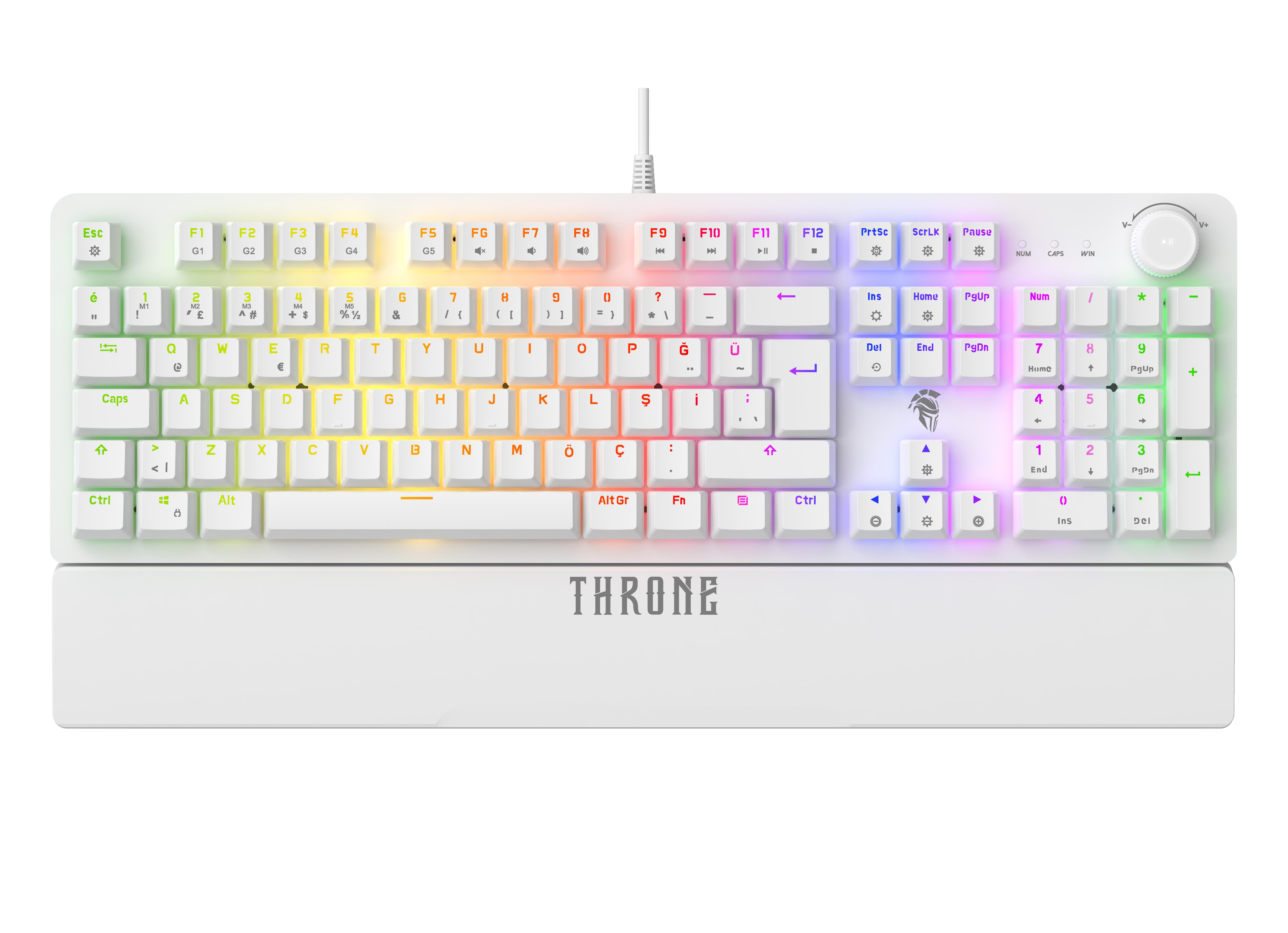 Lumina K1 Argb Red Switch - Makro Yazılım - Bilek Desteği - Full Anti-Ghosting 104 Tuşlu Mekanik Klavye