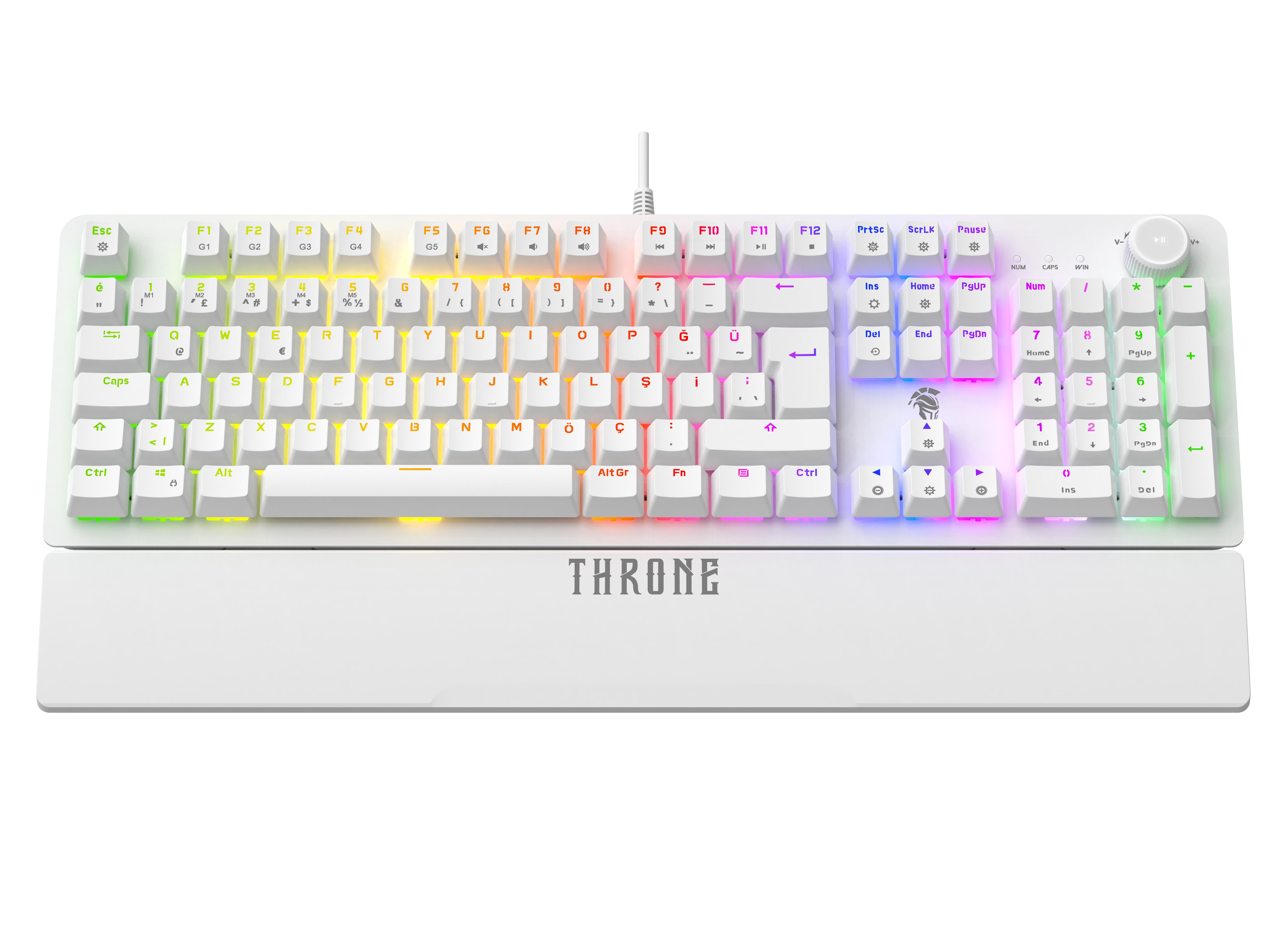 Lumina K1 Argb Red Switch - Makro Yazılım - Bilek Desteği - Full Anti-Ghosting 104 Tuşlu Mekanik Klavye