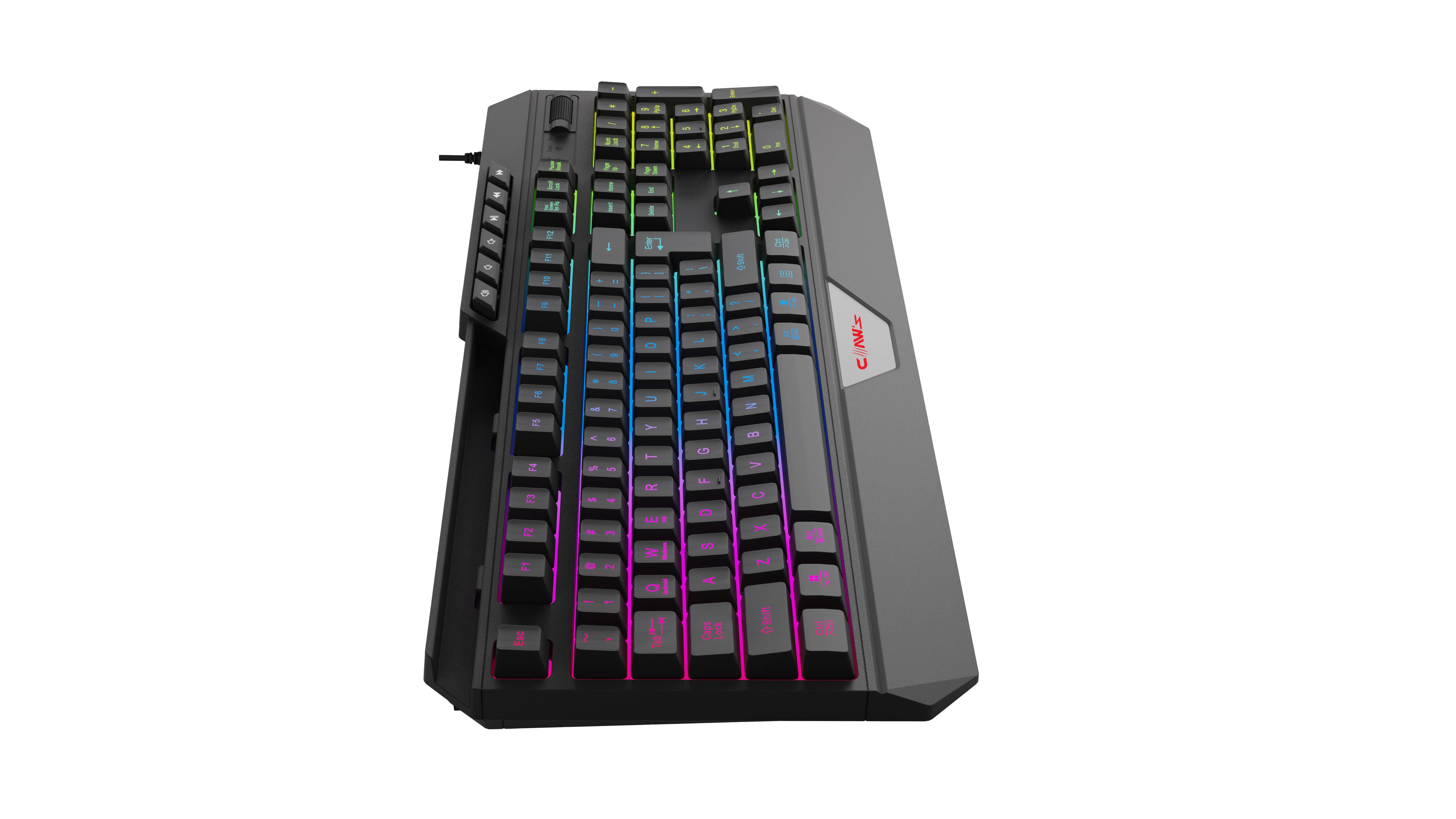 Nexus K1 RGB Full Membran 104 Tuşlu Ekstra Multimedya / Rollover Ses Kontrol Mekanizmalı & Claw's Reflex Örgü Kablolu