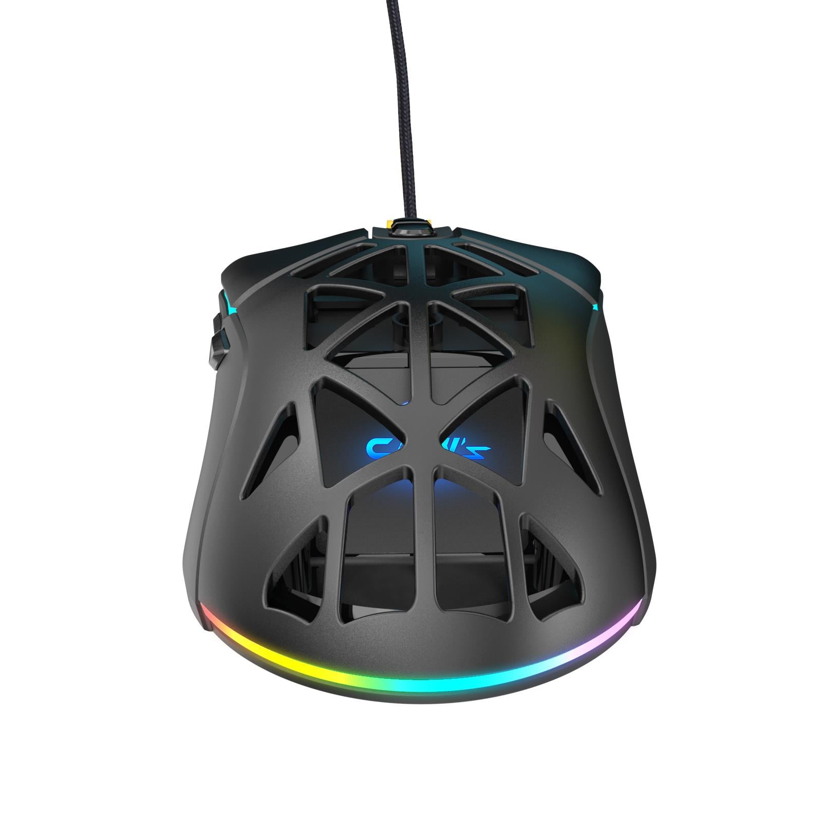 Nexus X1 12800 Dpi Wide RGB Özel ABS Doku, Claw's Reflex Örgü Kablolu & Değiştirilebilir Kapaklı Gaming Mouse - Siyah