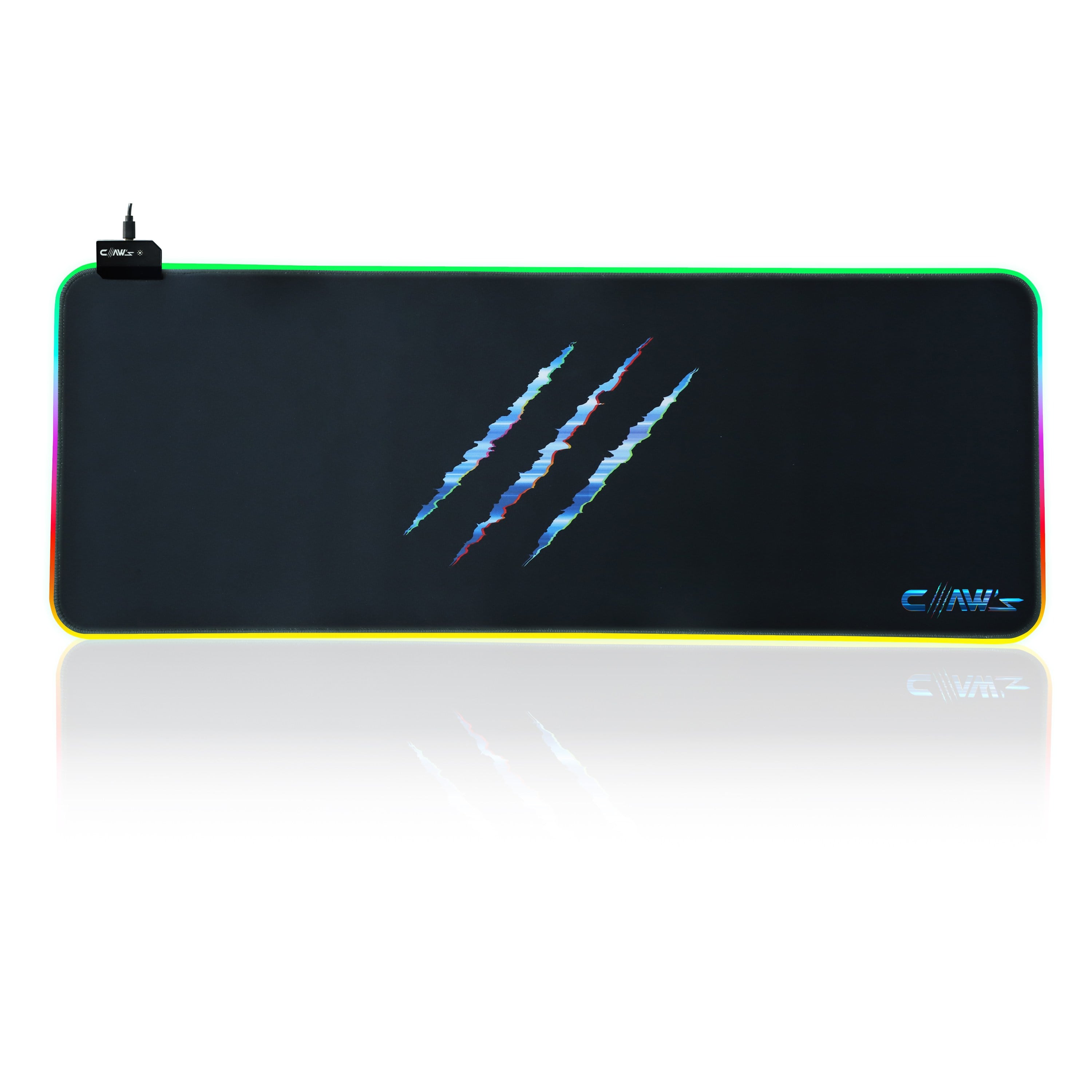 Raptor XXL 90X40CM Mikrofiber Yüzey Kaydırmaz Kauçuk Zemin 360 Rgb Dikişli XXL Mousepad - Siyah 
