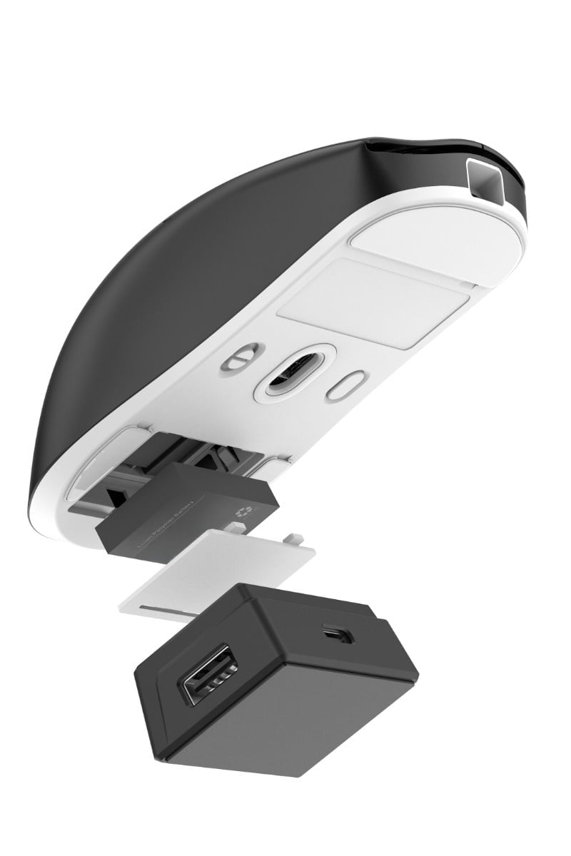 THRONE Hydra Pro 38.000 Dpi PAW 3395 Değiştirilebilir Batarya & PTFE Gaming Mouse (2.4Ghz + BT + Type-C)