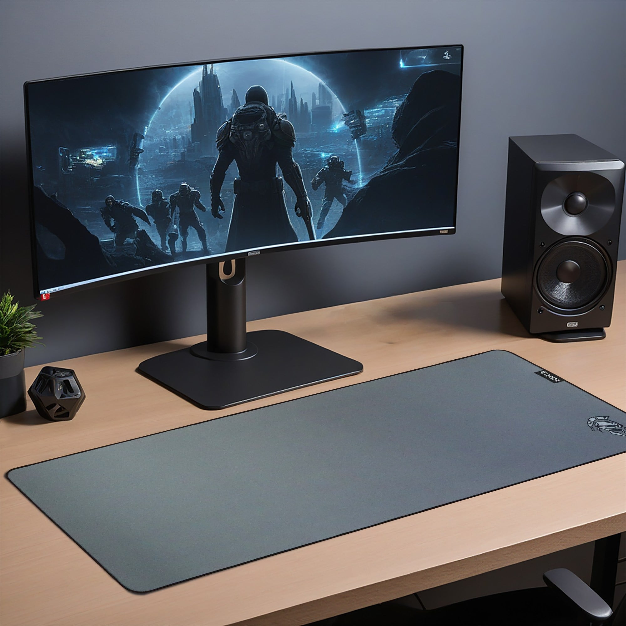 THRONE Moon Gray 80X30CM Hybrid Kumaş - 4mm Kalınlık - XL Premium E-Sport Gaming Mousepad