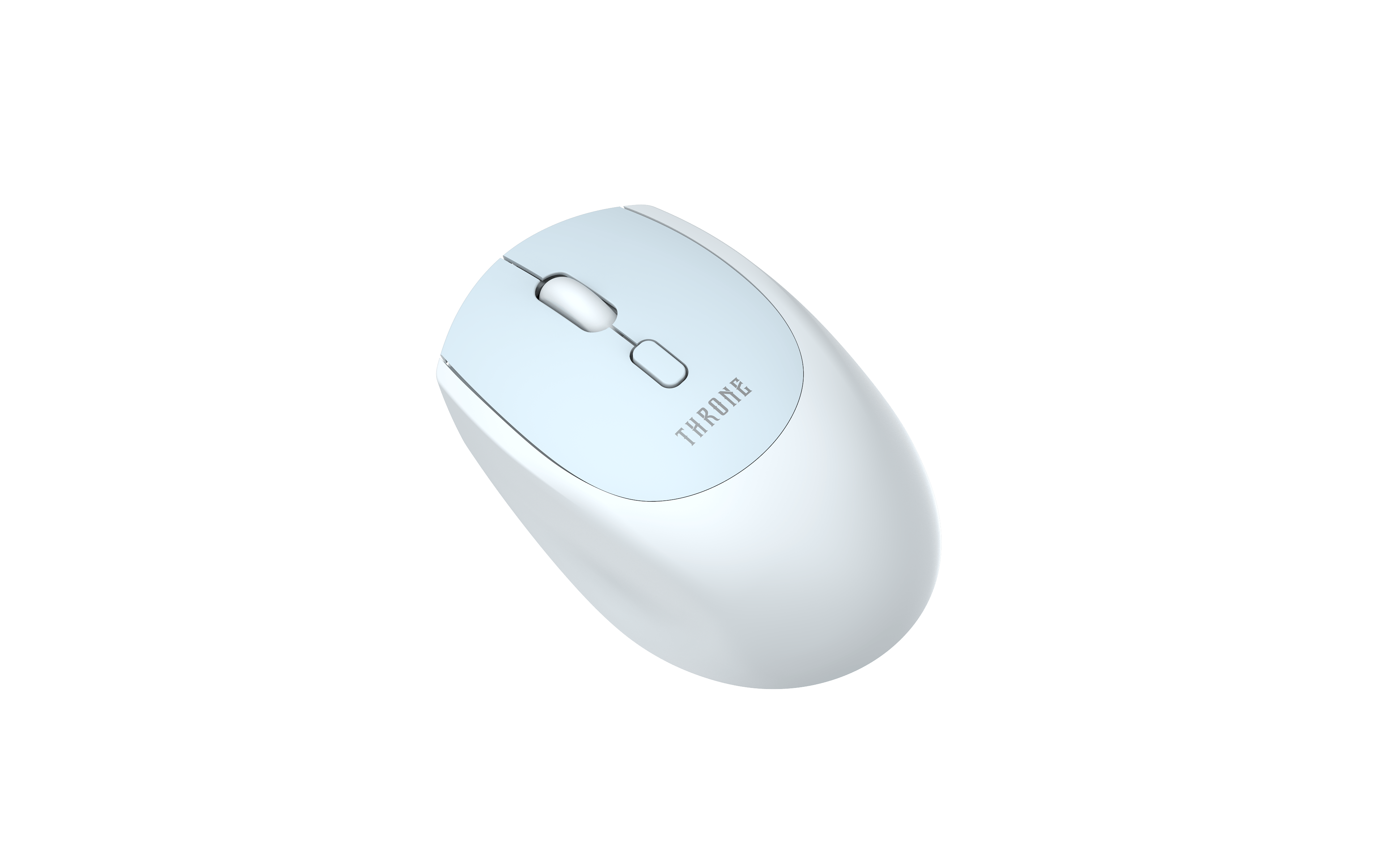 Throne Nebula Air Çift Renkli Kablosuz Mouse - 1600 DPI PAW3065 Sensör, Sessiz Tıklama (Silent Click), Tri-Mode Bağlantı (2.4GHz + Çift Bluetooth 5.1), Premium Ofis ve Mobil Taşınabilir Mouse - Mavi