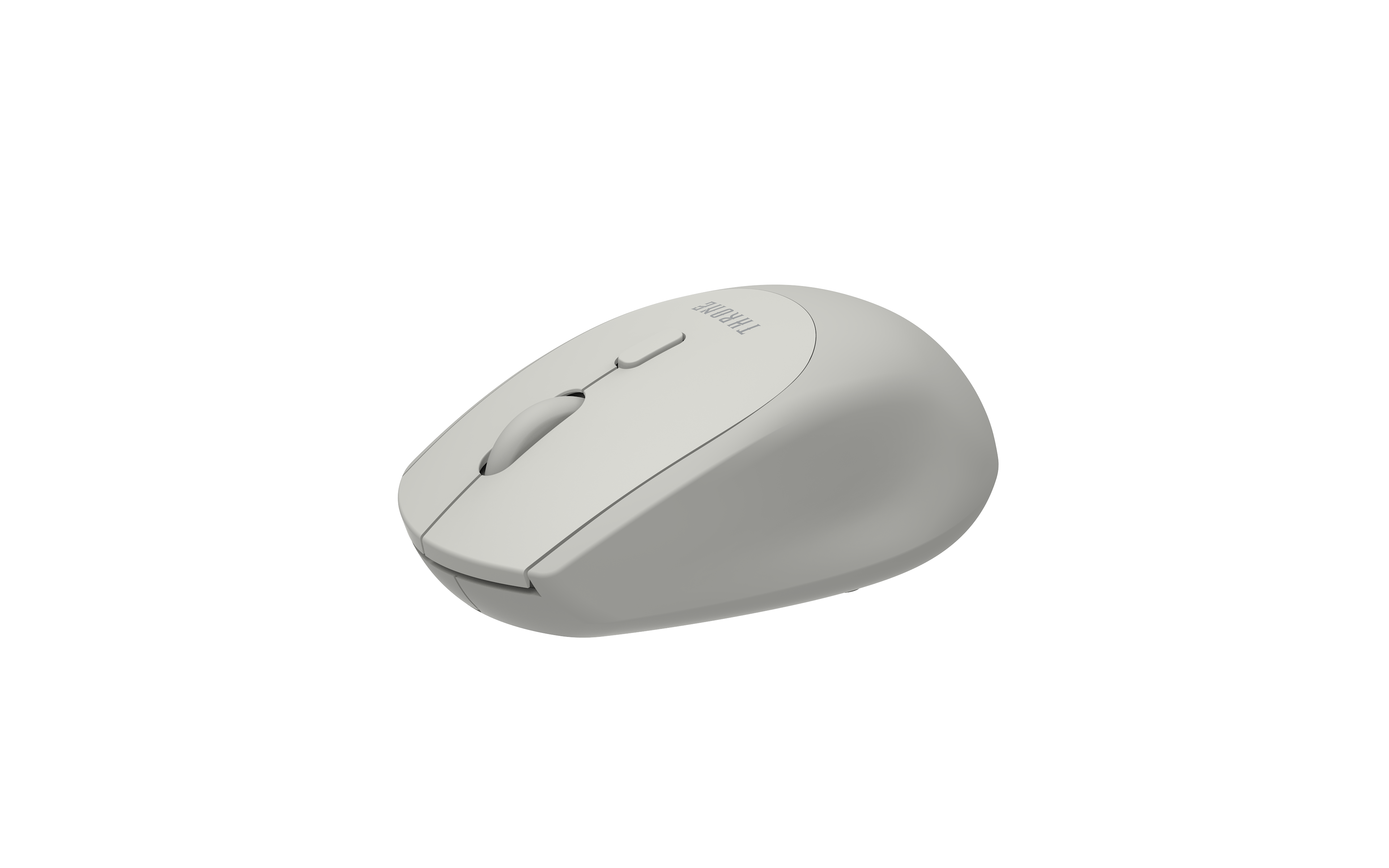 Throne Nebula Air Çift Renkli Kablosuz Mouse - 1600 DPI PAW3065 Sensör, Sessiz Tıklama (Silent Click), Tri-Mode Bağlantı (2.4GHz + Çift Bluetooth 5.1), Premium Ofis ve Mobil Taşınabilir Mouse - Gri