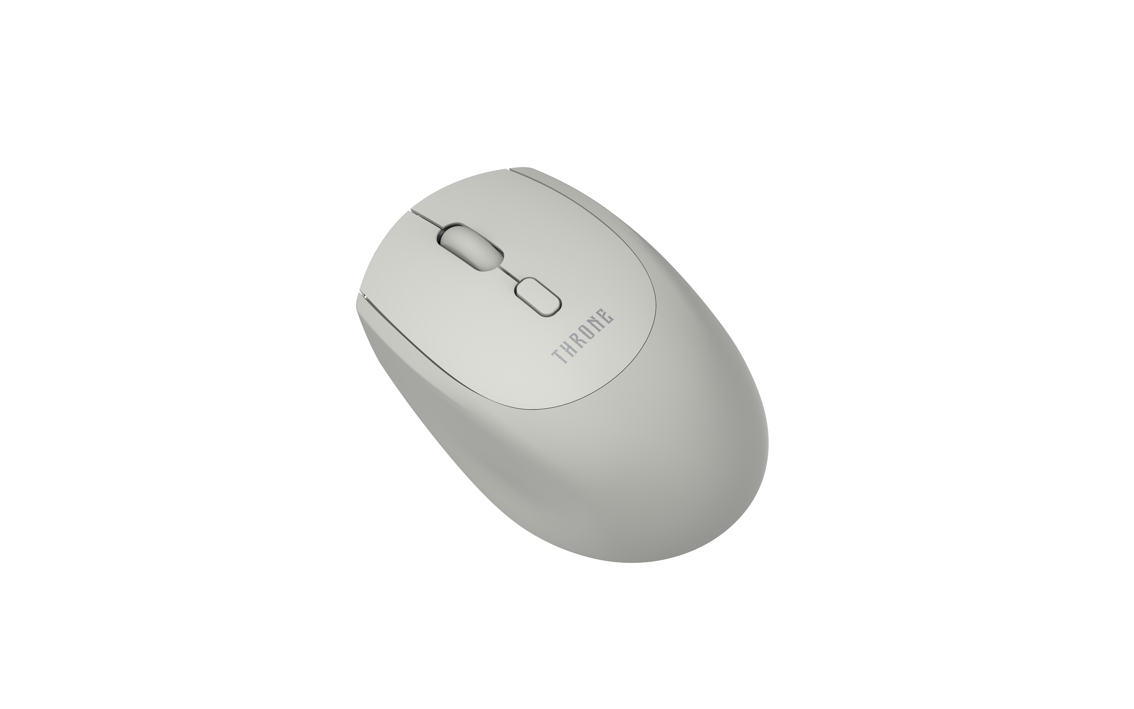 Throne Nebula Air Çift Renkli Kablosuz Mouse - 1600 DPI PAW3065 Sensör, Sessiz Tıklama (Silent Click), Tri-Mode Bağlantı (2.4GHz + Çift Bluetooth 5.1), Premium Ofis ve Mobil Taşınabilir Mouse - Gri