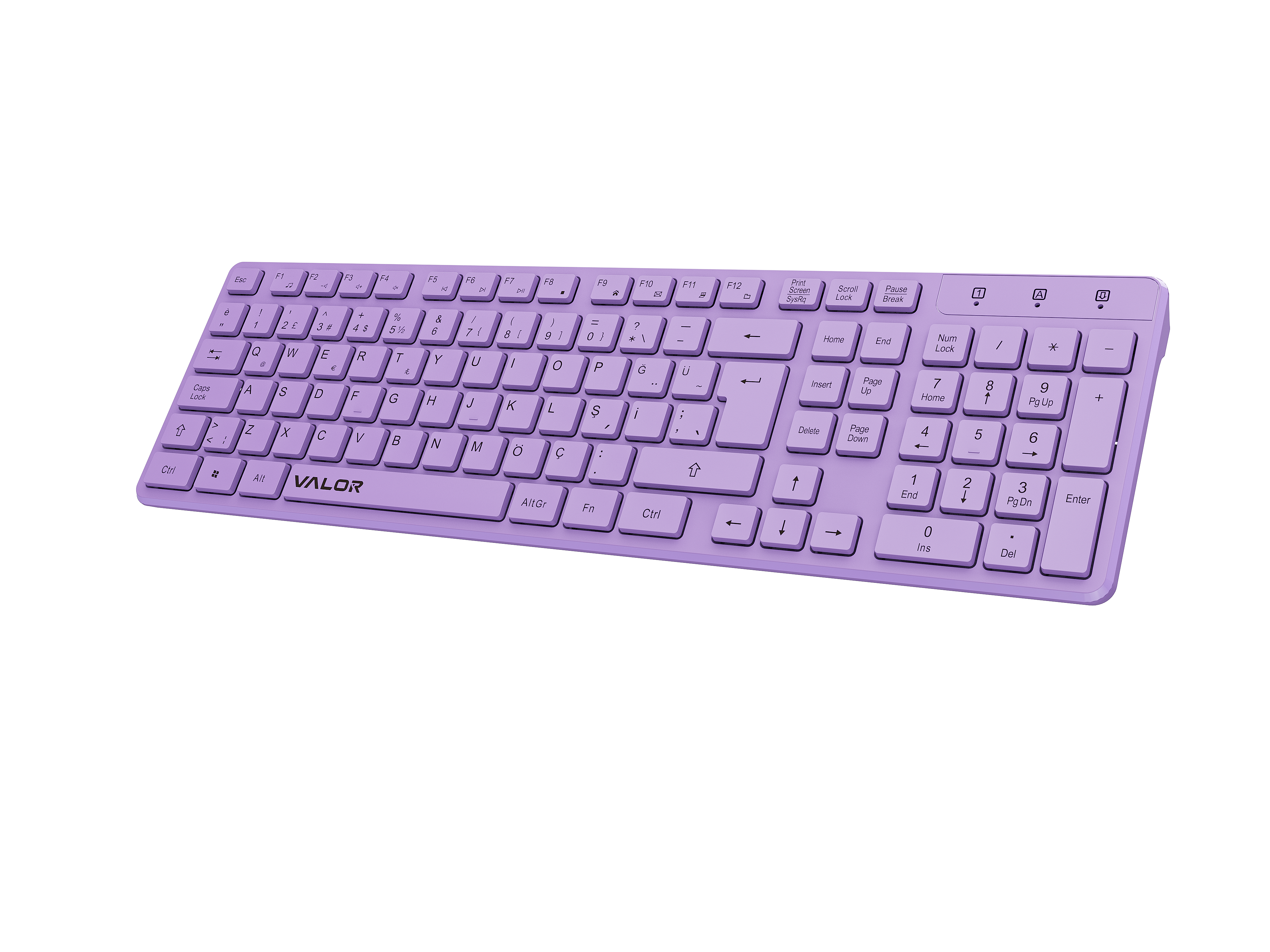 Valor Syncro Go Tam Boy Kablosuz Klavye - 106 Tuşlu Türkçe Tasarım, UV Kaplama Aşınmaz Tuşlar, 12 Multimedya Kısayol Fonksiyonlu USB-A Alıcılı Güçlü Gövde Ofis Klavyesi - K801