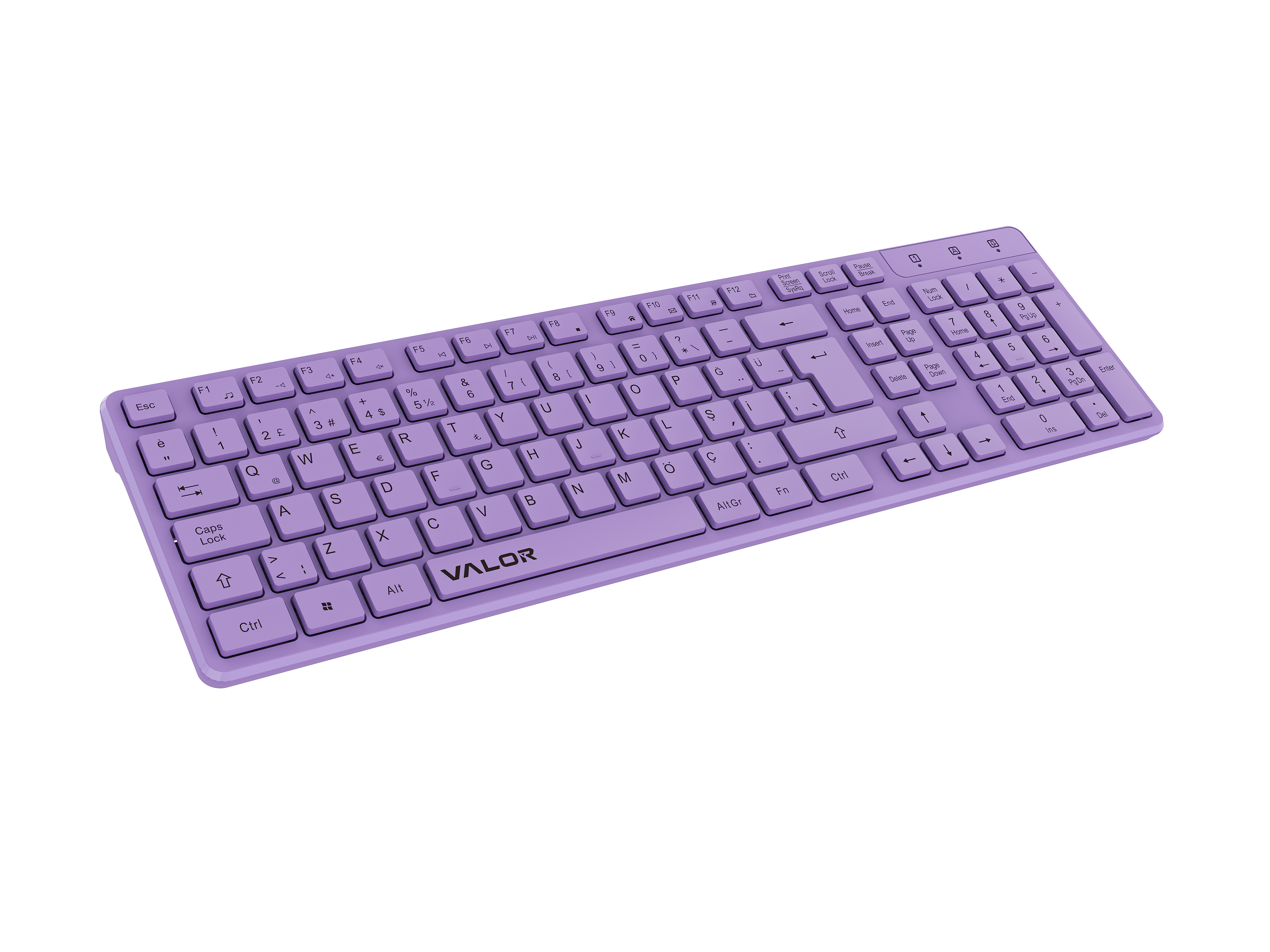 Valor Syncro Go Tam Boy Kablosuz Klavye - 106 Tuşlu Türkçe Tasarım, UV Kaplama Aşınmaz Tuşlar, 12 Multimedya Kısayol Fonksiyonlu USB-A Alıcılı Güçlü Gövde Ofis Klavyesi - K801