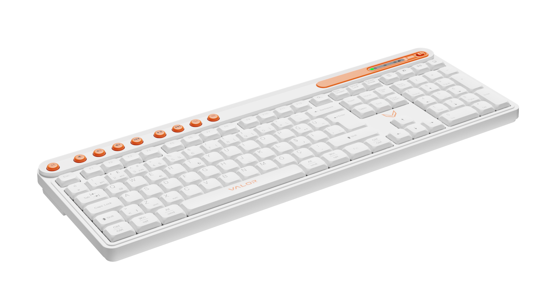 Valor Syncro Softex Tri-Mode Kablosuz Ofis Klavyesi - 3 Bölgeli Tam Boy Standart Düzen, 2.4GHz + Çift Bluetooth Kanallı, 8 Milyon Tıklama Ömürlü Sıvı Silikon Tuş Yapısı, Çoklu Cihaz Destekli Windows ve Mac Uyumlu Klavye