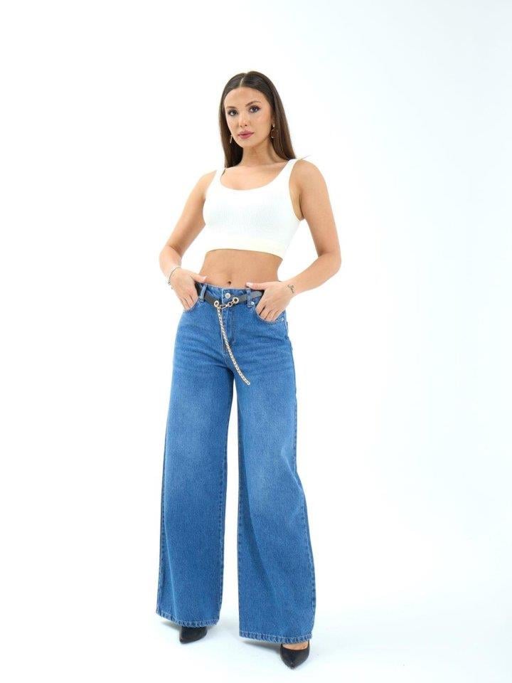 7398 KOT PANTOLON-MAVİ