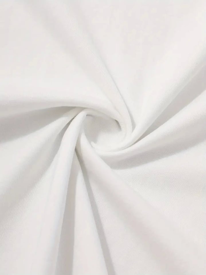Baskılı Oversize Bisiklet Yaka T-shirt - Beyaz