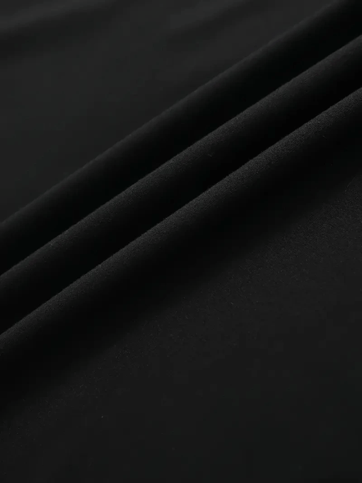 Baskılı Oversize Bisiklet Yaka T-shirt - Siyah