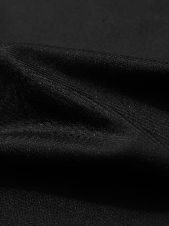 Baskılı Oversize Bisiklet Yaka T-shirt - Siyah