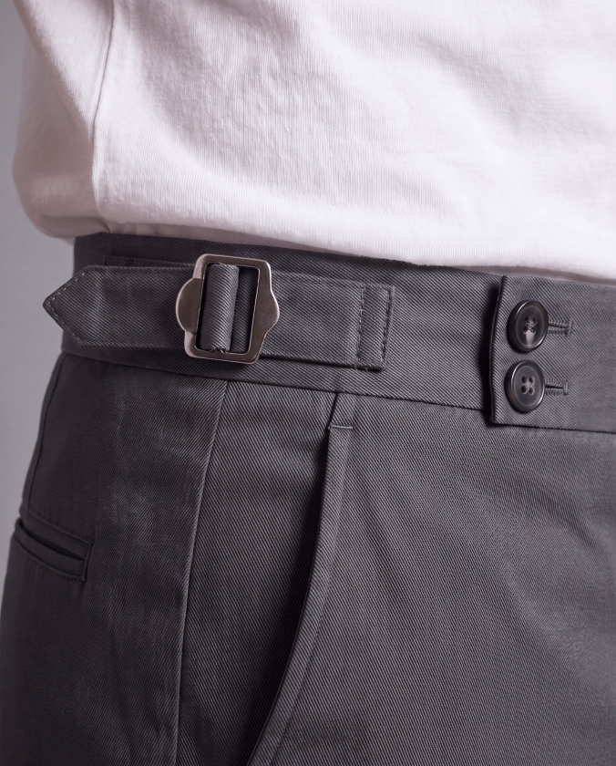 Erkek Toka Detaylı Kumaş Pantolon