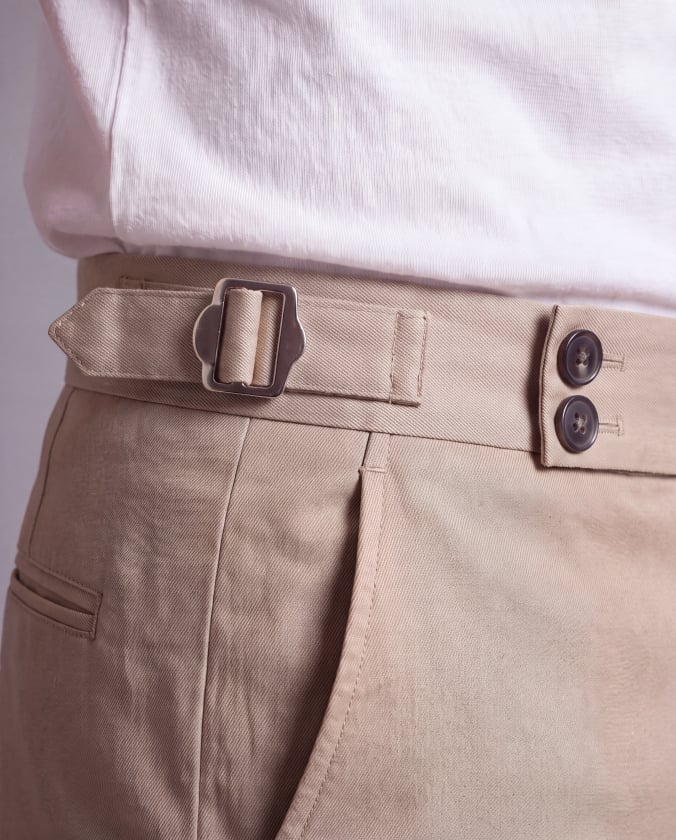 Erkek Toka Detaylı Kumaş Pantolon