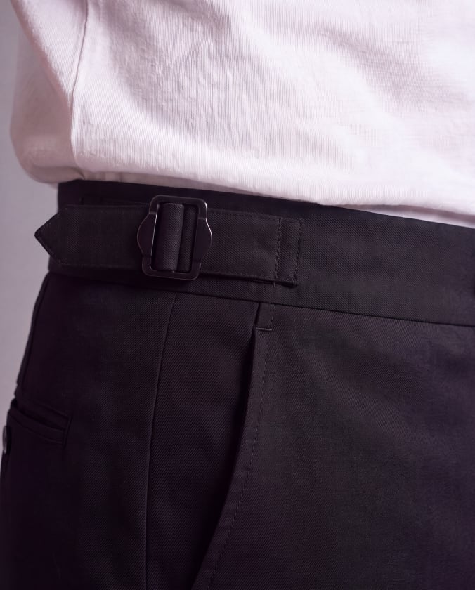 Erkek Toka Detaylı Kumaş Pantolon