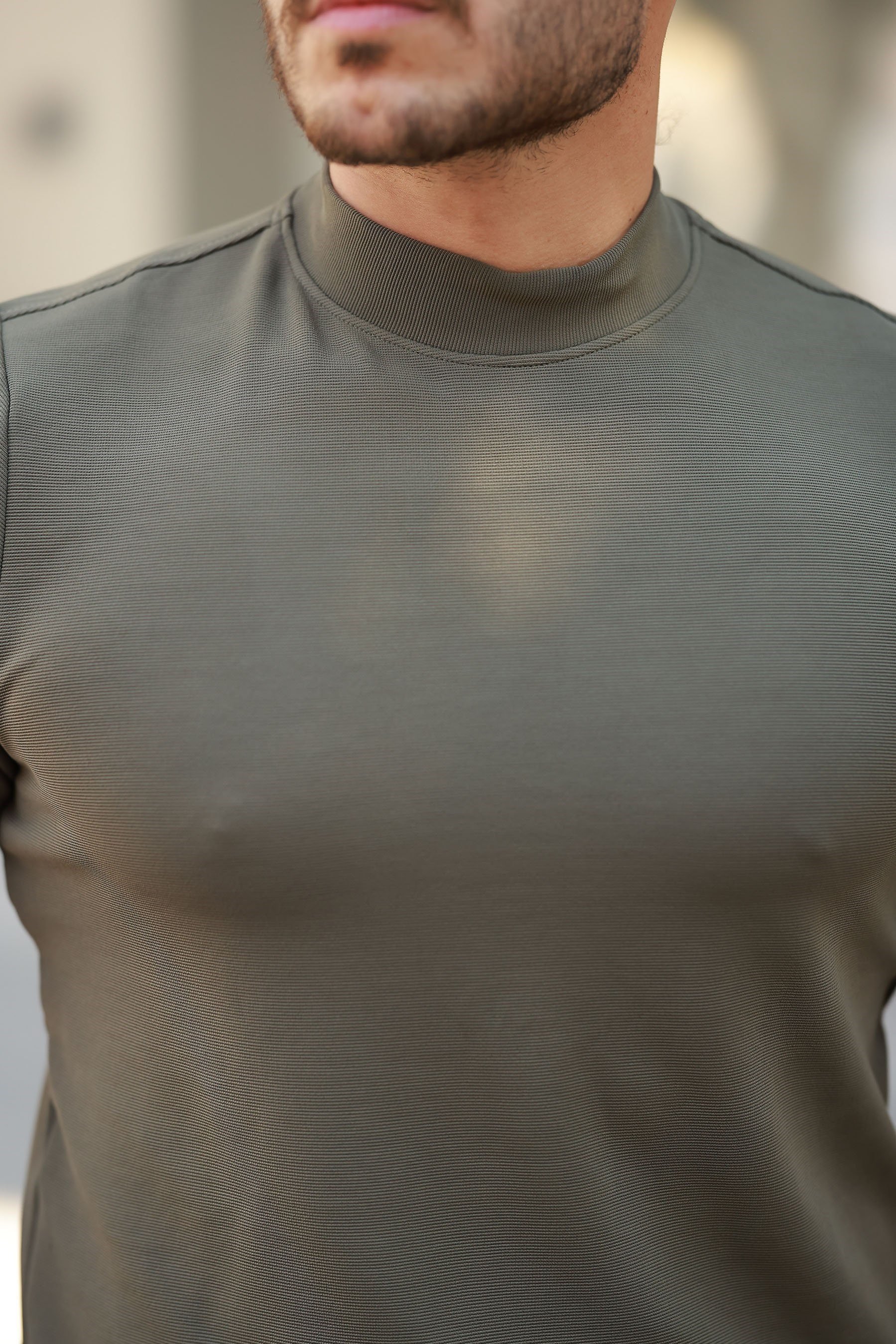 Erkek Yarım Balıkçı Yaka Kısa Kollu T-shirt