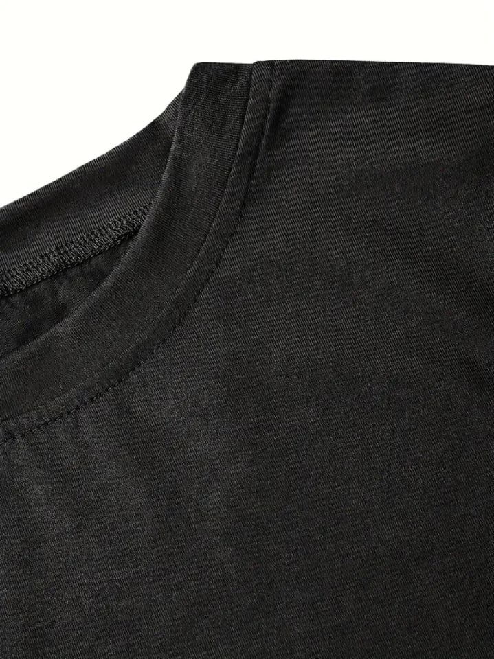 Fiyonk Baskılı Siyah Oversize Unisex T-shirt- Siyah