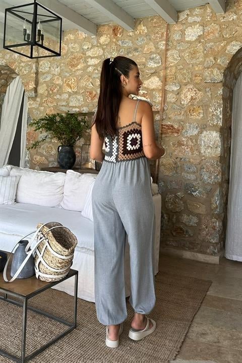 Jasmin Süzüneli Keten Tulum 1280-08