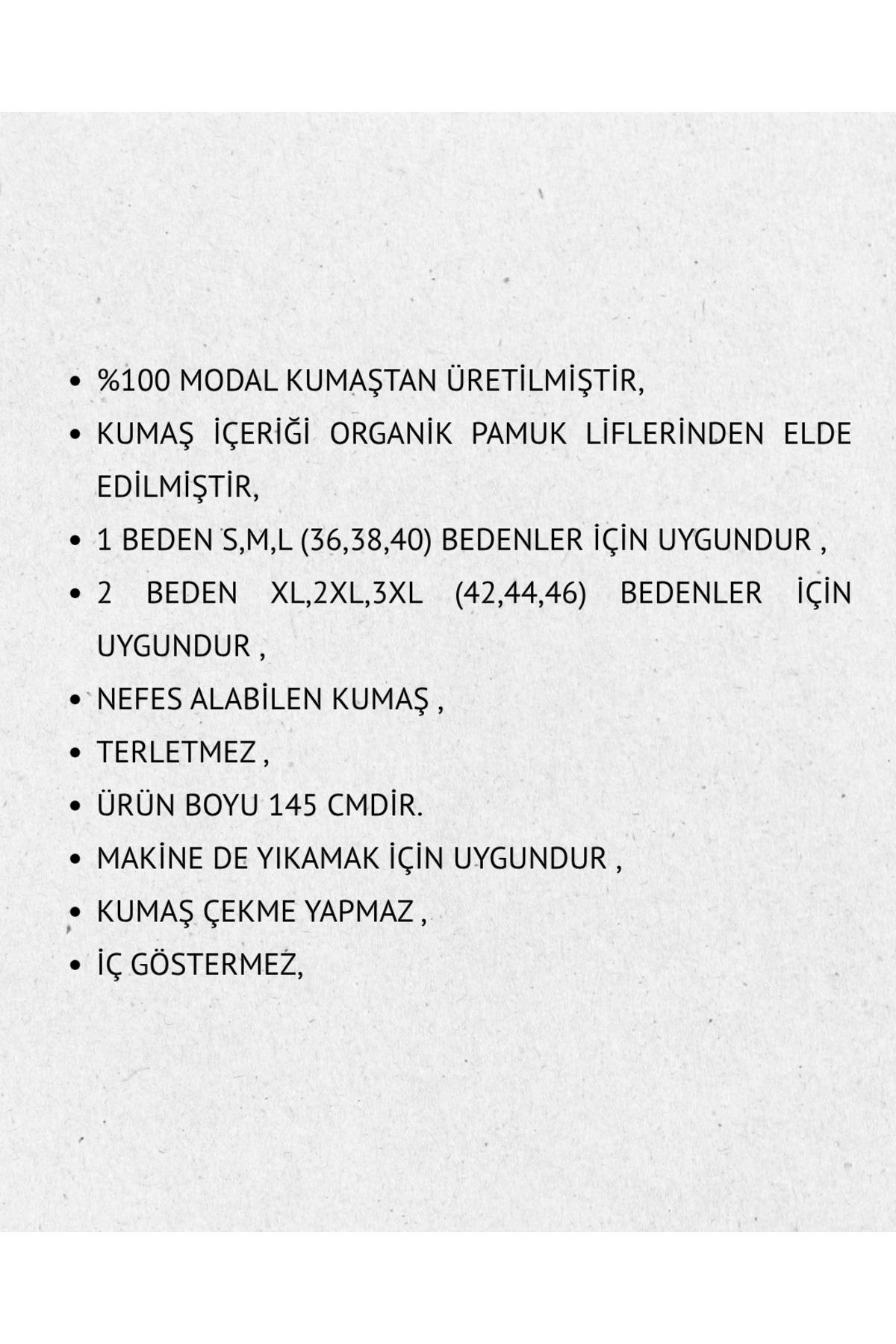 Kadın Tesettür Elbise Modal Kumaş Etnik Desenli Elbise