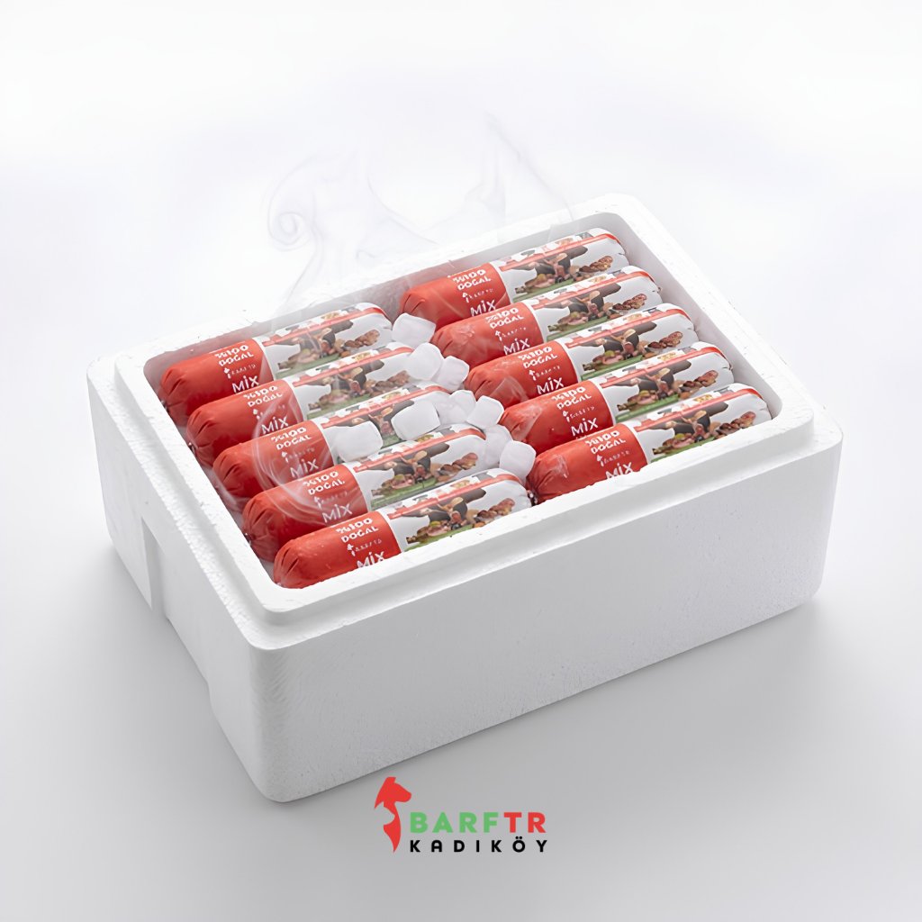Mix Barf Köpek Maması 20 kg (1000 gramlık 20 adet salam paket, tekli ambalajlarda)