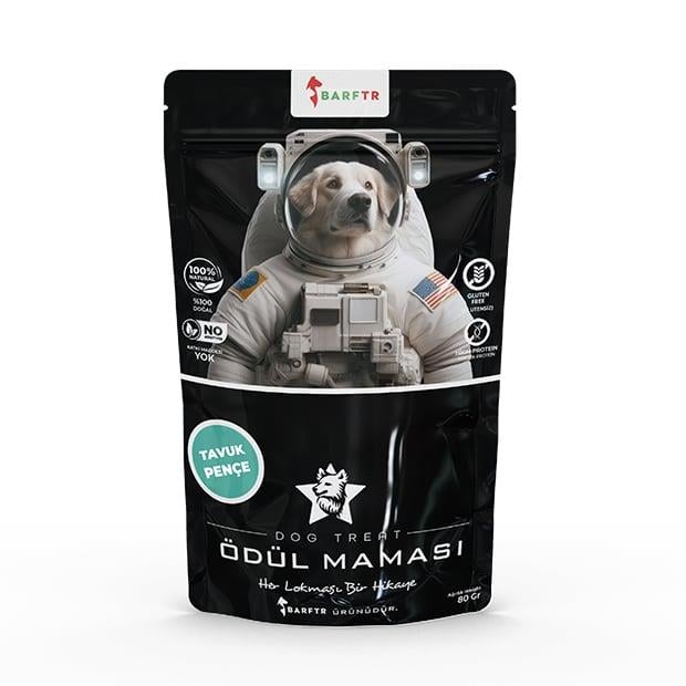 Tavuk Pençe Çiğnemelik Atıştırmalık Ödül Maması 80 GRAM Köpekler İçin