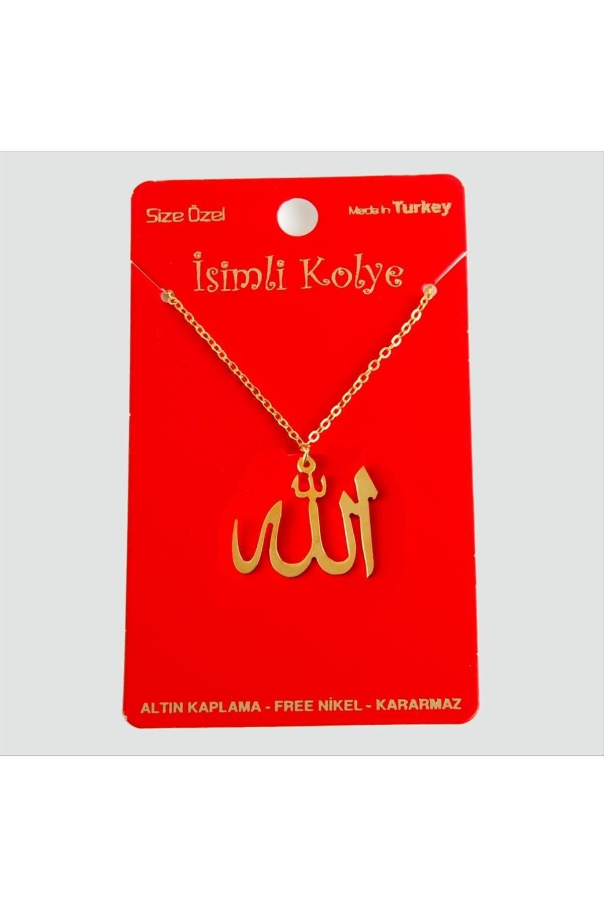 Allah Yazılı Uçlu Kolye