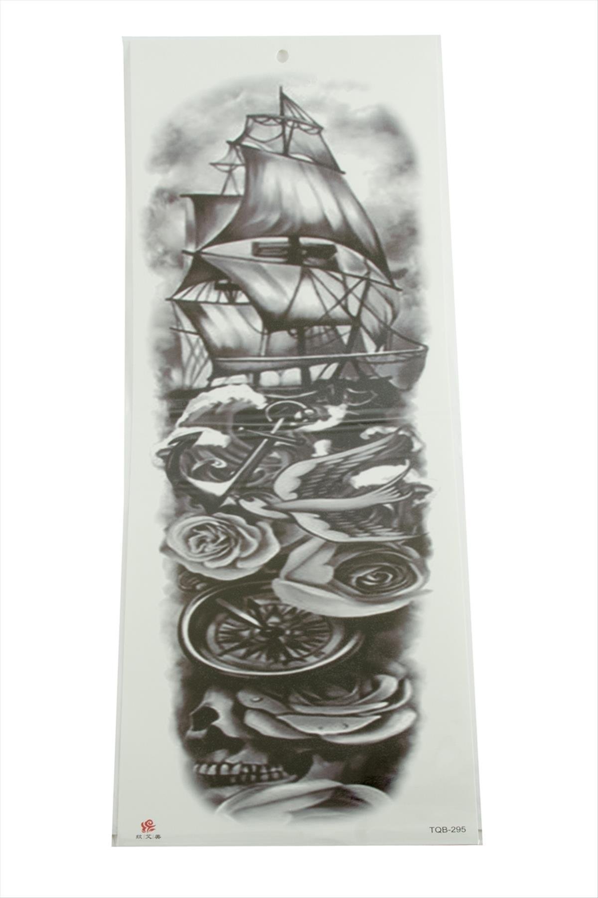 Gemi Tattoo Kol Dövme Sticker