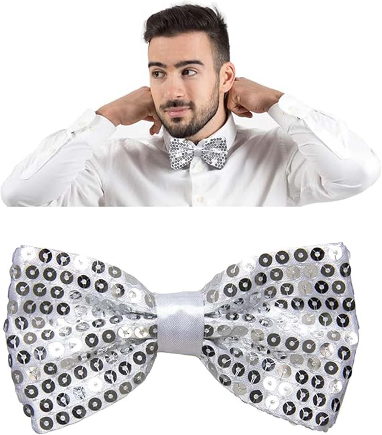 Gümüş Payetli Pullu Papyon