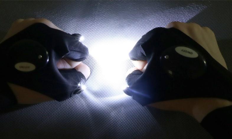 Led Işıklı Çalışma Eldiveni Sağ Sol Çift