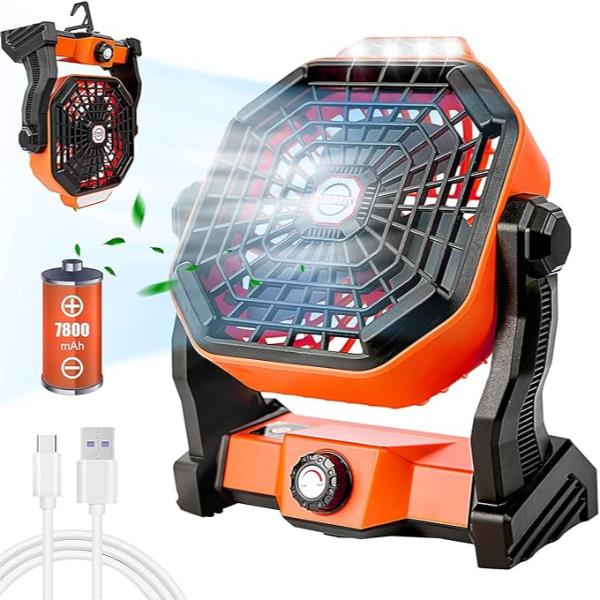 Mini Şarjlı Ledli Kare Fan