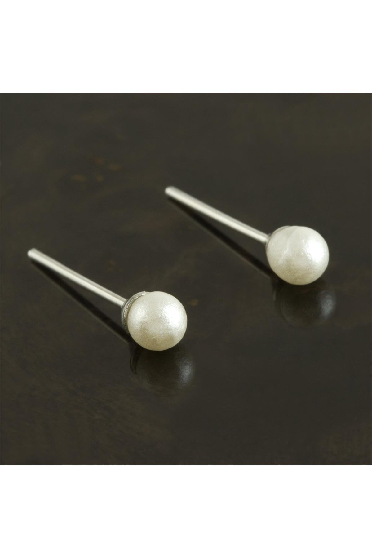 Top İncili Küpe 4 mm