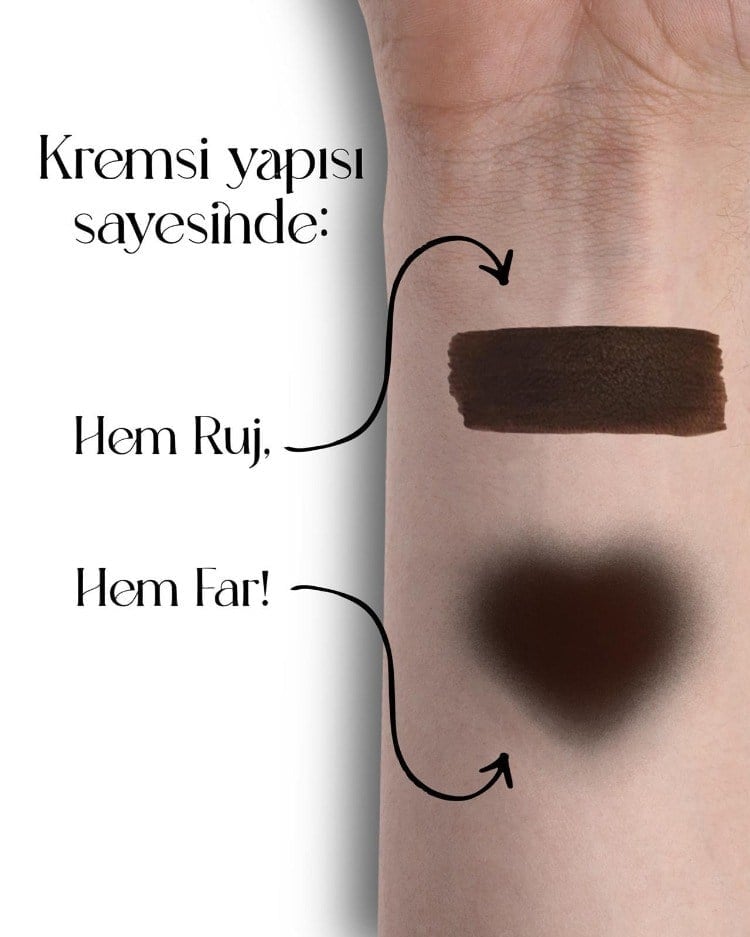 AgateDuo Kahverengi Likit Mat Ruj & Far 6ml