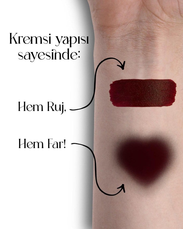 GarnetDuo Bordo Likit Mat Ruj & Far 6ml
