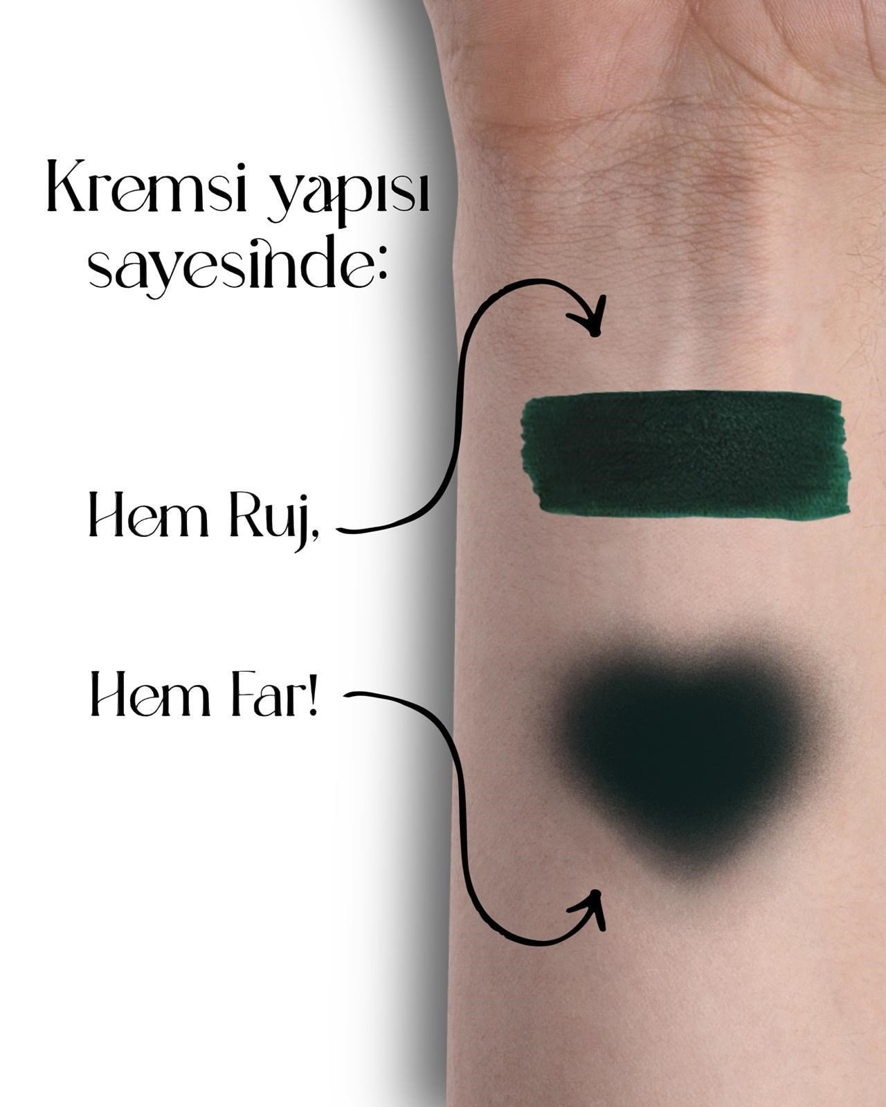 JadeDuo Yeşil Mat Likit Ruj & Far 6ml
