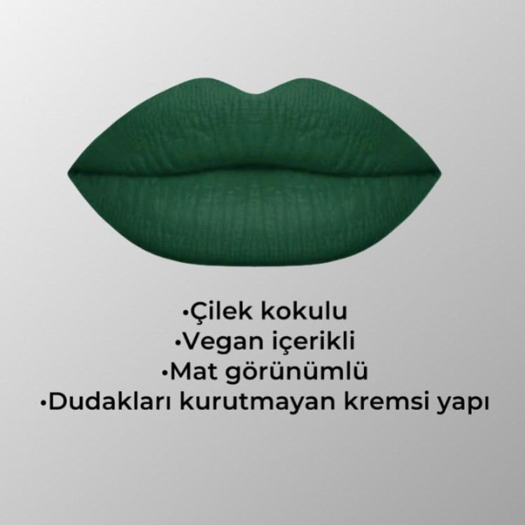 JadeDuo Yeşil Mat Likit Ruj & Far 6ml