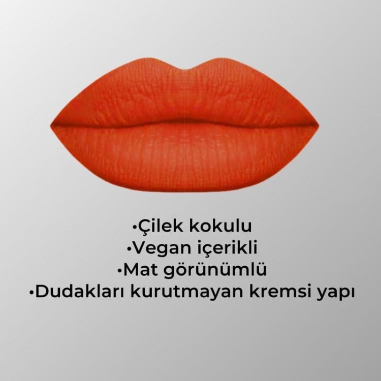 JasperDuo Turuncu Mat Likit Ruj & Far 6ml