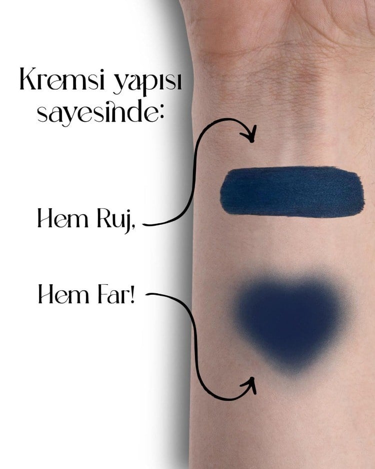 LapisDuo Koyu Turkuaz Mat Likşt Ruj & Far 6ml