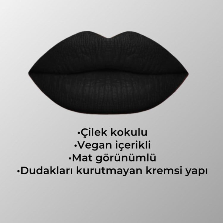 OnyxDuo Siyah Likit Mat Ruj & Far 6ml