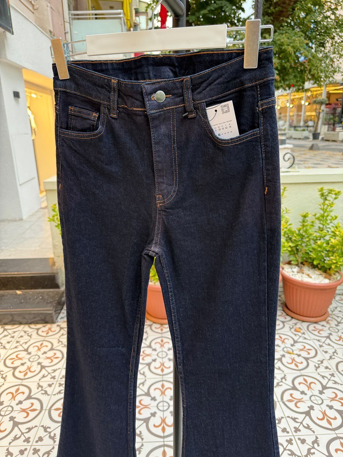 Lacivert İspanyol Paça Jean