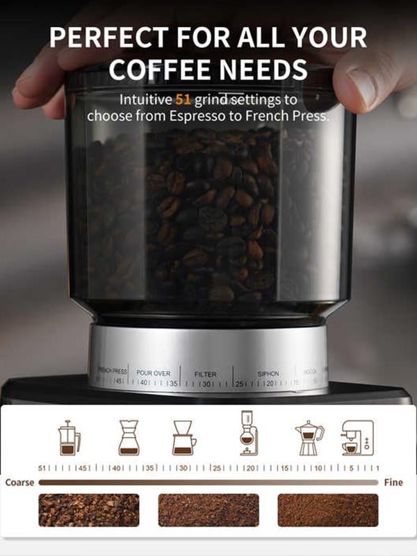 Vosco KD-CG018 Ev Tipi Barista Kahve Değirmeni