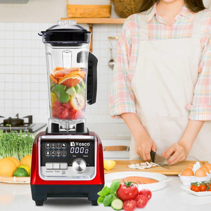 Vosco VHS-206C Pro Dijital Buz Kırıcı Bar Blender 2 Lt 2200 W Kırmızı