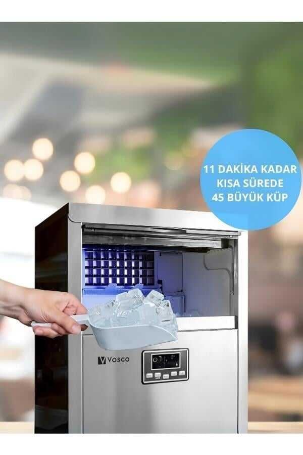 Vosco VSC-65/S  Profesyonel 65 Kg/Gün Küp Buz Makinesi