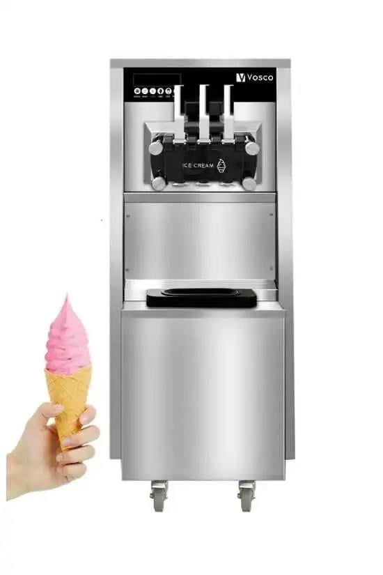 Vosco VXY-P965S Üç Kollu Pro Silver Soft Dondurma Makinesi